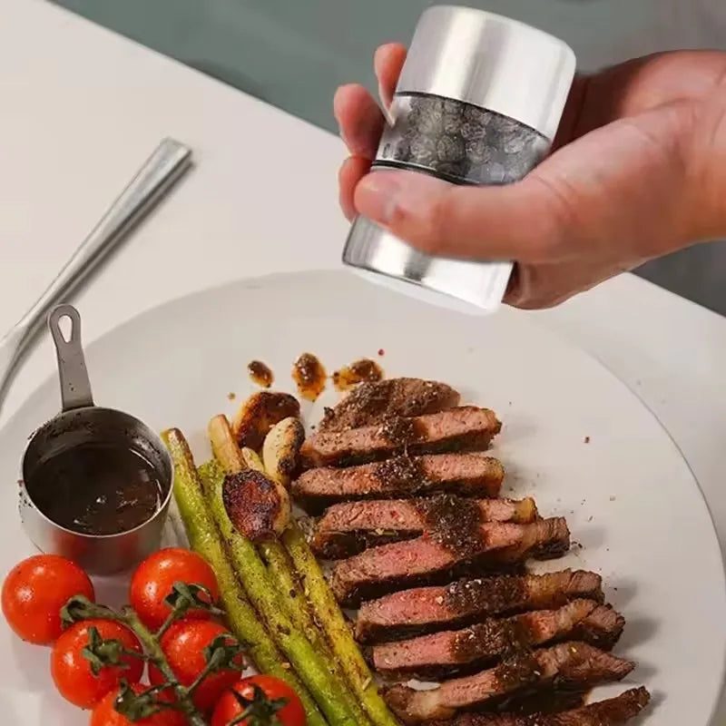 Mini Manual Salt Pepper Grinder For Camping Stainless Steel Spice Herb Grinder Mills For Herb Pepper Kicthen Tools