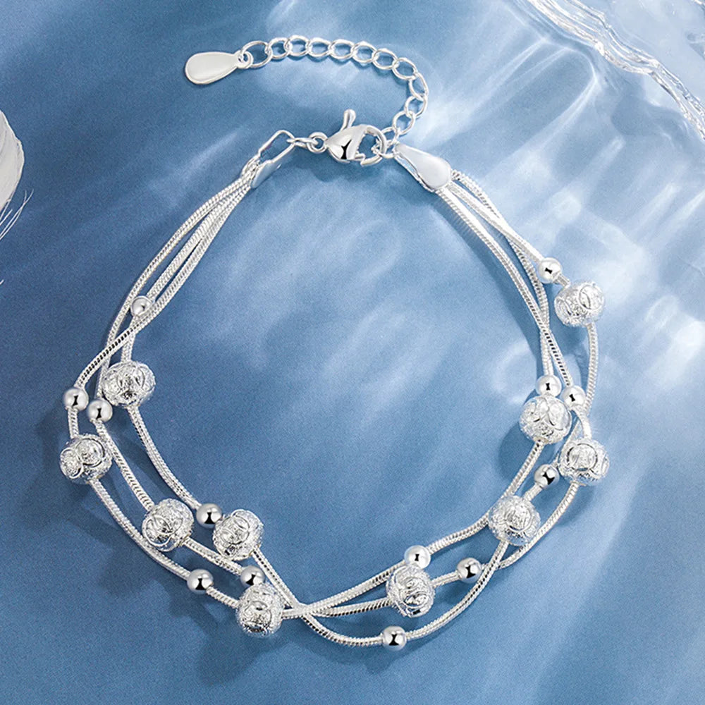 925 Sterling Silver 4MM Twisted Rope Bracelets for Women Men Fashion Minimalist Couple Chain Bracelet Unisex Party Jewelry Gifts