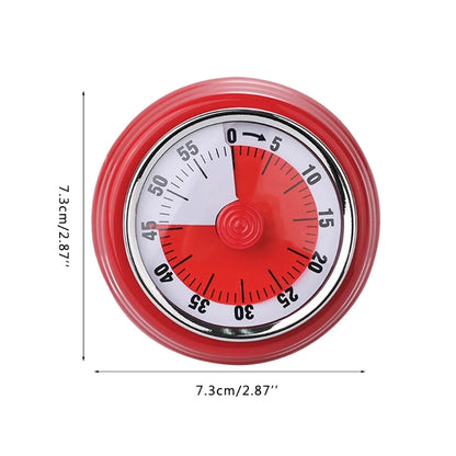 Mechanical Visual Timer Small Magnetic Kitchen Countdown Timer with Loud Alarm for Kids and Adults Baking Cooking F21 22