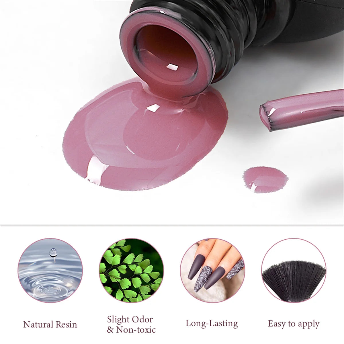Mtssii 6ML Chocolate Color Gel Nail Polish Brown Semi Permanent UV Gel Autumn Winter Popular Soak Off Nail Art Gel Varnishes