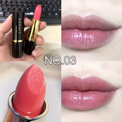Shimmer Coral Metallic Lipstick Waterproof High Pigment Glitter Diamond Sparkling Pearl Lip Gloss for Shiny Cosmetics