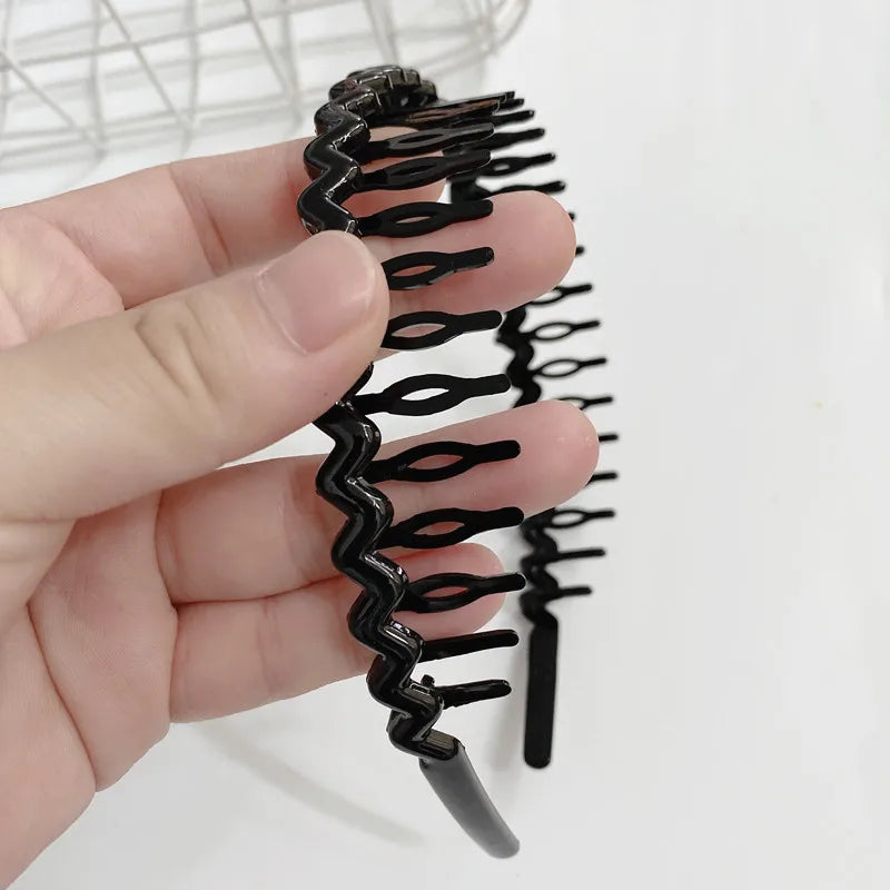 5/9pc Anti slip Toothed Hair Band Set Women's Men's Simple Frame Head Shampoo bangs Broken Hair Pressing Bracket Scrub Ornament