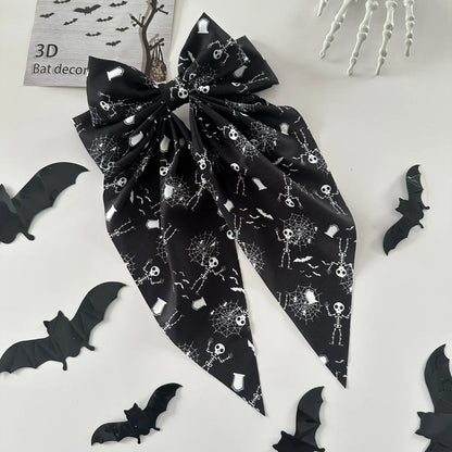 Women Elegant Lace Bow Ribbon Hair Clips Solid Color Satin Заколка Бант Girls Korean Hairpins Party Headdress Hair Accessories