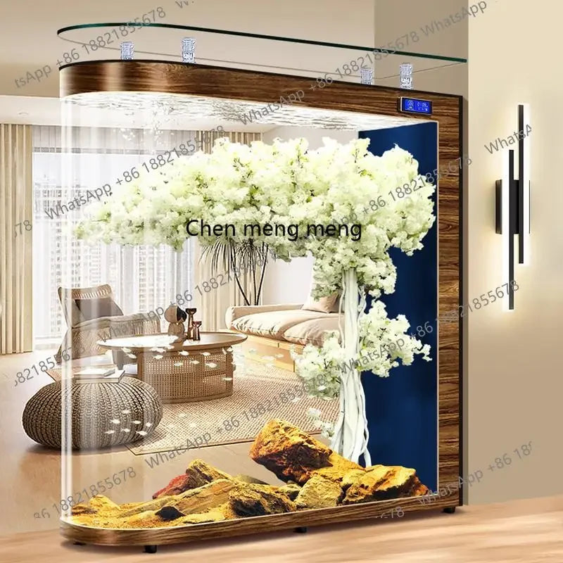 A139 Fish tank living room floor partition glass aquarium household medium and large screen self-circulation free water change