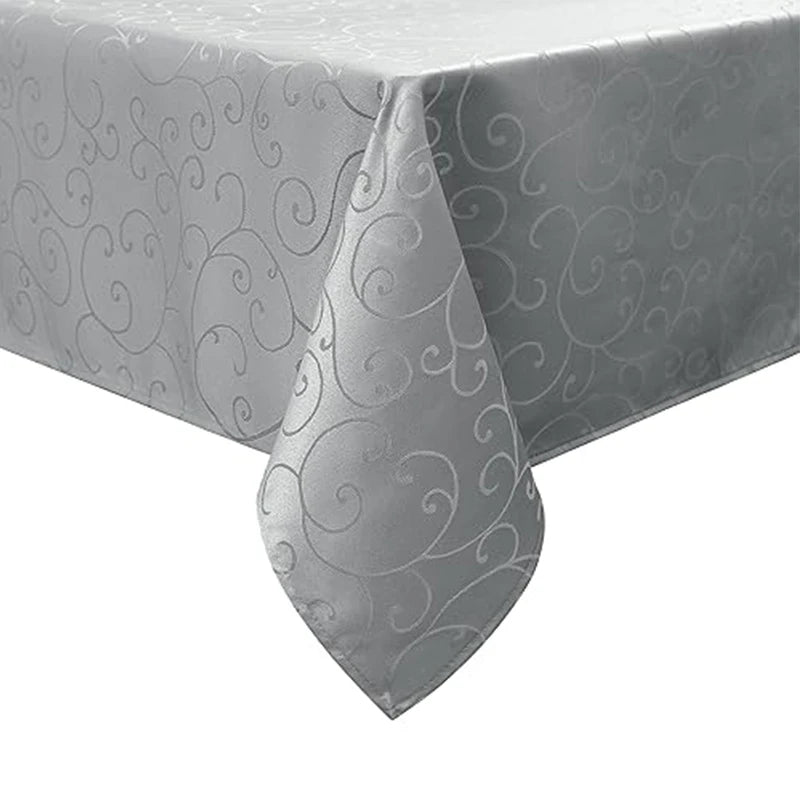 Homaxy Washable Rectangular Tablecloths Kitchen Resturant Easy Care Table Cloths Scratch-Resistant Polyester Damask Table Cloths