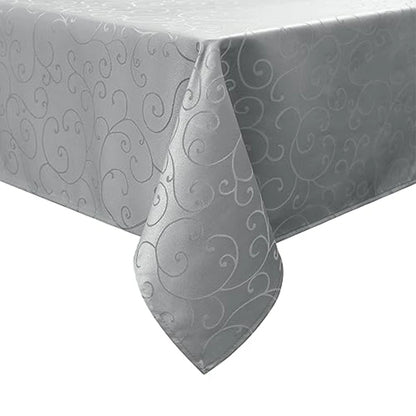 Homaxy Washable Rectangular Tablecloths Kitchen Resturant Easy Care Table Cloths Scratch-Resistant Polyester Damask Table Cloths