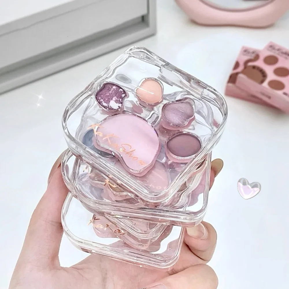 5 Colors Cat Claw Eyeshadow Palette Cute Eye Makeup Palette Long Lasting Glitter Rose Blush Eye Shadows Korean Women Cosmetics