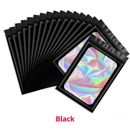 10-50Pcs Laser Ziplock Bag Necklace Earrings Jewelry Gift Packing Bags Cell Phone Cases Colorful Packing Bags Kitchen Organizer