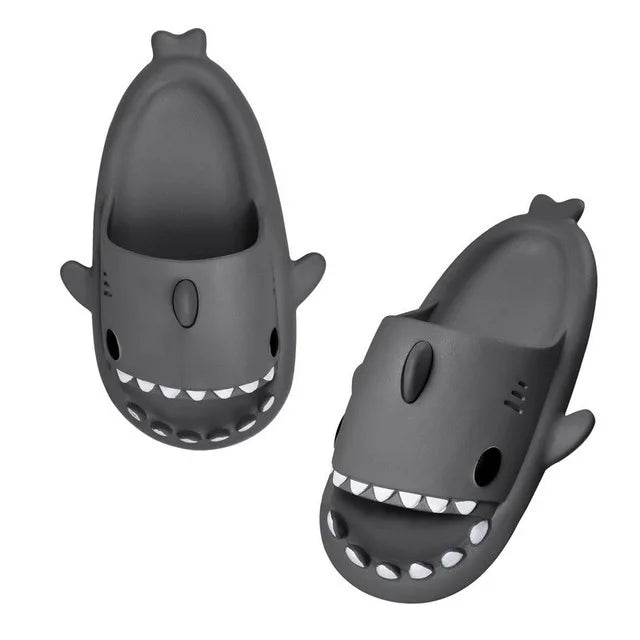 New Shark Slippers for Women Men Shoes Shark Flip Flops Beach Slides Female Home Slipper Bathroom Non-Slip Thick Sandals Couples