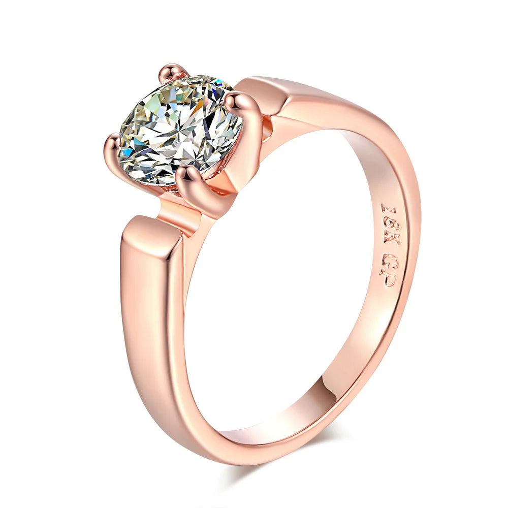 Wedding Engagement Ring For Women 4 Claws Multicolor Optional AAA+Cubic Zirconia Fashion Jewelry Gift For Lover R053 R813