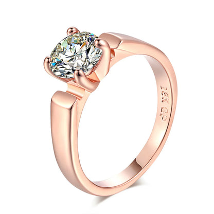 Wedding Engagement Ring For Women 4 Claws Multicolor Optional AAA+Cubic Zirconia Fashion Jewelry Gift For Lover R053 R813