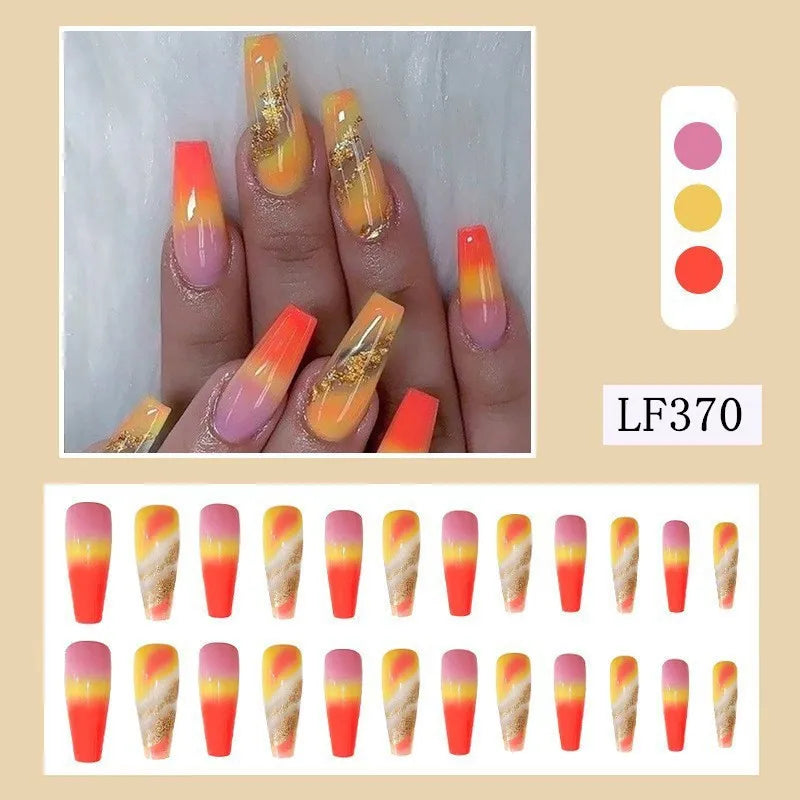 Luxury Designed Reusable Pink Nude False Nails Short Custom Acrylic Press On Nails Artificial Nails With Glue For Woman And Girl