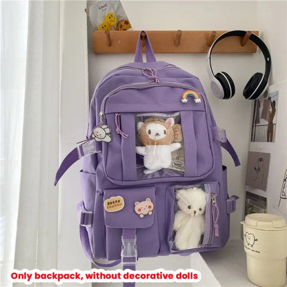 Multifunctional Waterproof Book Bag Nylon Large Capacity Backpack Travel Backbag Gift