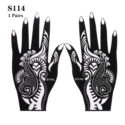 2025 New Professional Henna Stencil Temporary Hand Tattoo Body Art Sticker Template Wedding Tool Flower Tattoo Stencil