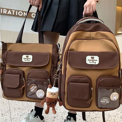 Cute Capybara Schoolbag Adjustable Strap Waterproof Shoulders Bag Large Capacity Computer Bag Student