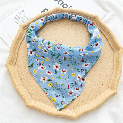 Bohemia Women Hair Band Scarf Floral Print Paisley Bandanas Headwear Vintage Triangle Head Scarf Hair Tie Hair Accessories