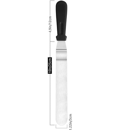 1Pc Cake Offset Spatula Stainless Steel Icing Spatula with PP Plastic Handle Cake Decorating Frosting Spatula