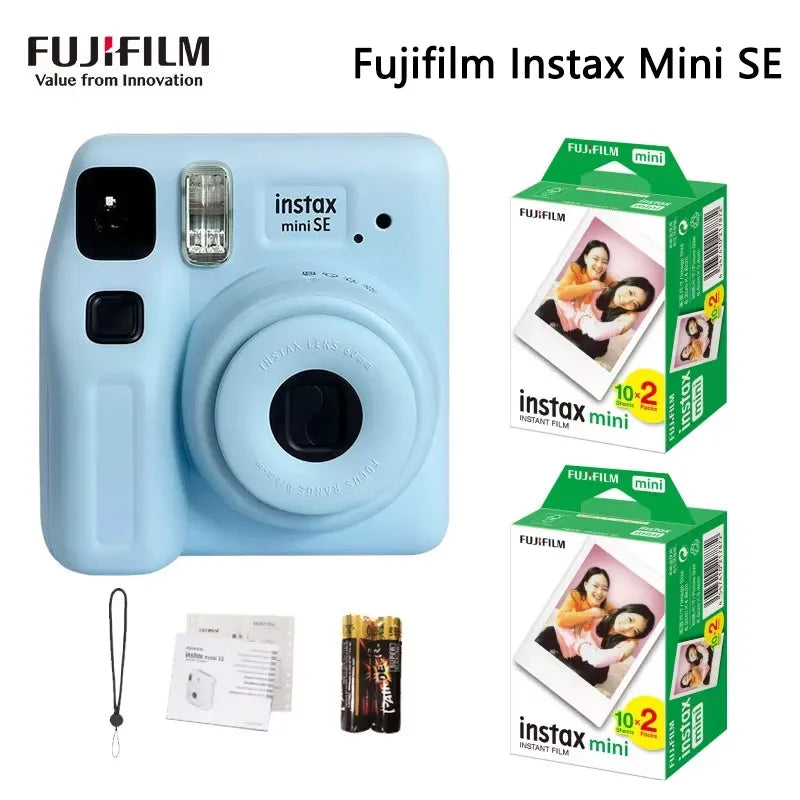 Classic Fujifilm Instax Mini SE Camera Auto-focusing Wrist Strap Birthday Christmas For Girl Mini White Edge Photo Paper select