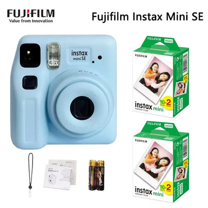 Classic Fujifilm Instax Mini SE Camera Auto-focusing Wrist Strap Birthday Christmas For Girl Mini White Edge Photo Paper select