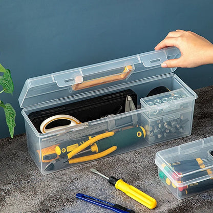 1/7pcs Tool Parts Storage Box , Multi-Compartment Transparent Organizer for Home Use, Portable Sorting Box for Screws, Wrenches