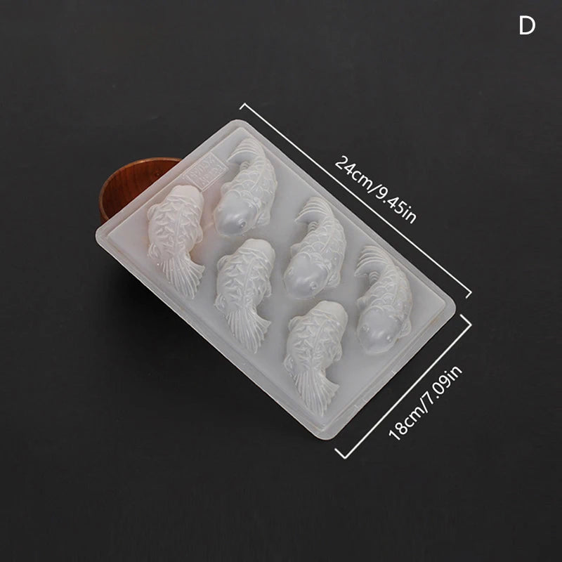 Mold for Baking 3D Koi Fish Shape Plastic Cake Chocolate Jelly Mould DIY Soap Handmade Sugarcraft Mold Baking Molds форма рыба