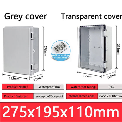 IP66 ABS plastic PC enclosure with hinge latch lock outdoor distribution box waterproof electrical junction box instrument box