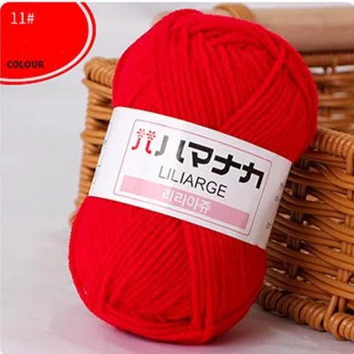 25G Milk Sweet Soft Baby Cotton Knitting Wool Thick Fiber Yarn Velvet Hand Threads for Knitting Wool Crochet Yarn for DIY Sweate