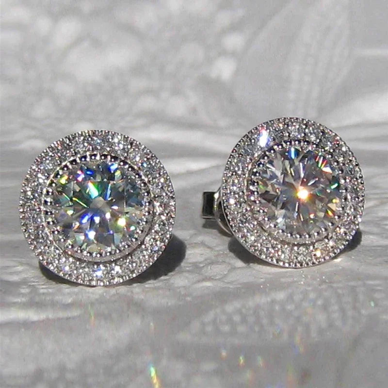 2026 Dainty Small Round CZ Stud Earrings for Women Simple and Elegant Daily Wear Ear Piercing Accessories Statement Jewelry