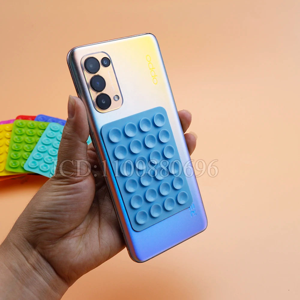Silicone Suction Pad Back Sticker Suction Cup Phone Holder Silicone Cup Mat Smartphone Wall Stand Fixed For Glass Ceramic Tiles