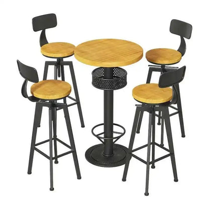 Restaurant Kitchen Bar Tables Side Eat Standing Party Vintage Dining Table Wooden Round Muebles De Cocina Furniture Zt50bt New