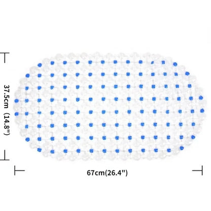 PVC Anti-slip Bath Mat with Suction Cup Soft Shower Mat Massage Anti-slip Bath Home Bathroom Accessories