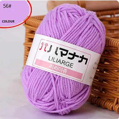 25G Milk Sweet Soft Baby Cotton Knitting Wool Thick Fiber Yarn Velvet Hand Threads for Knitting Wool Crochet Yarn for DIY Sweate