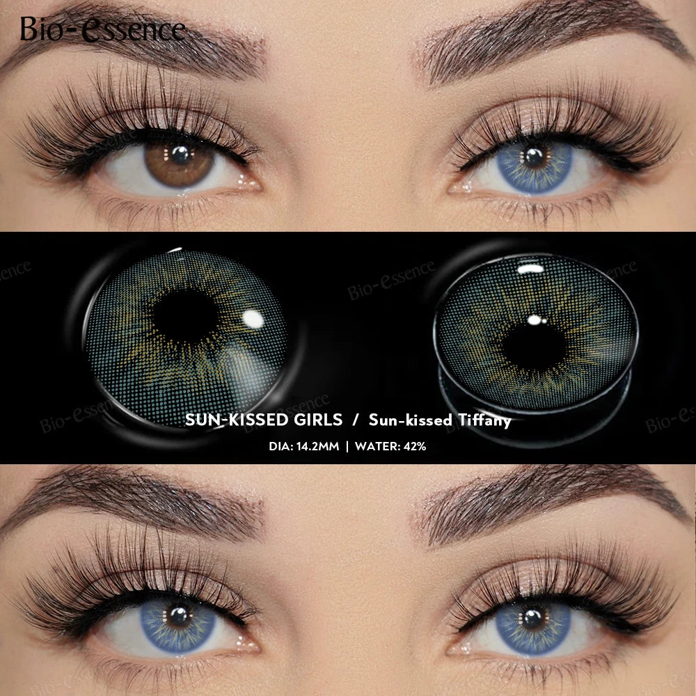 Bio-essense Contact Lenses for Eyes Natural Beauty Pupils  Eyes Lenses Korean Brown Contacts 2PCS 1Year Fashion Green Pupilentes