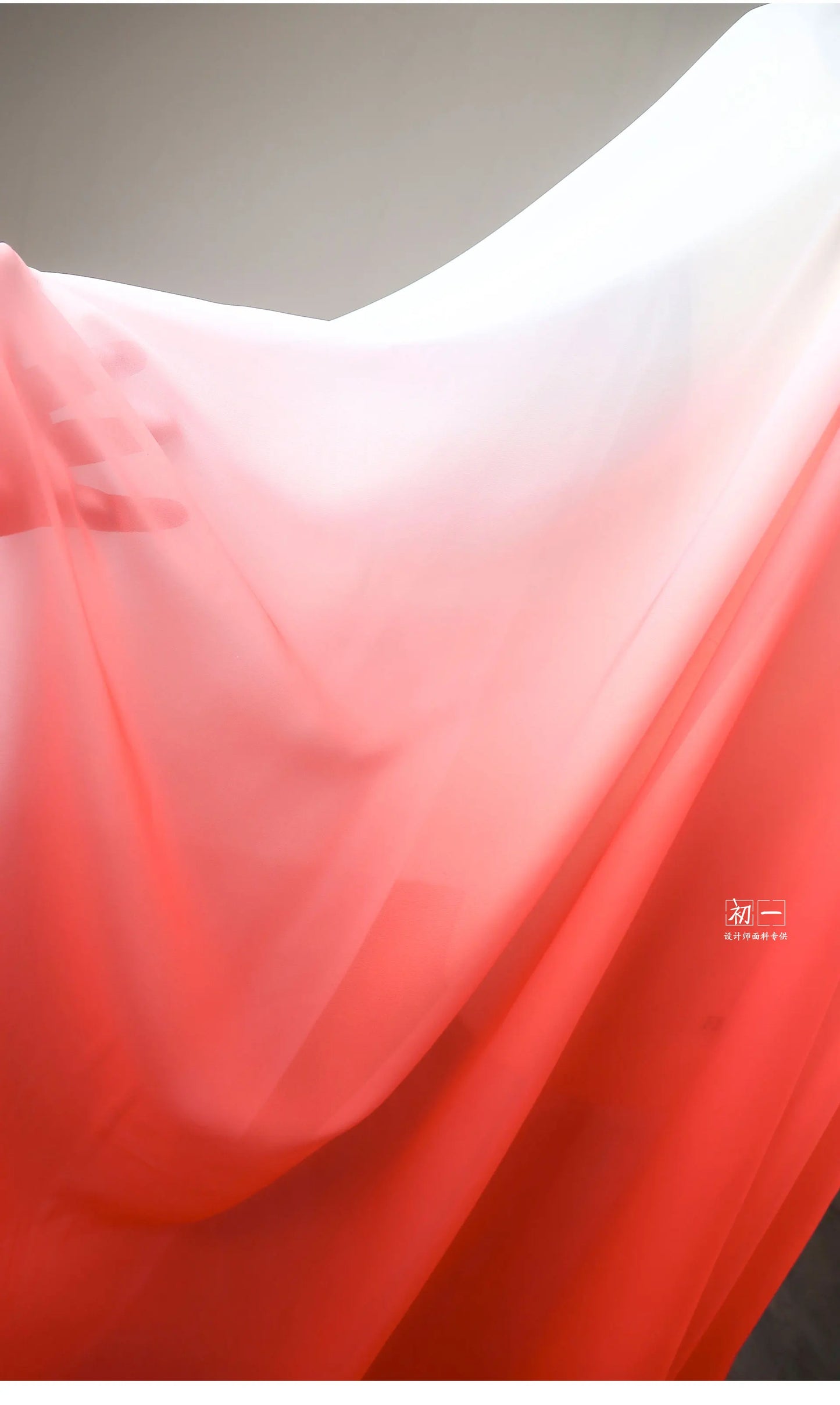 Blue Gradient Chiffon Fabric Semi-transparent By The Meter for Clothing Dress Hanfu Diy Designer Cloth Sewing Soft Fine Black