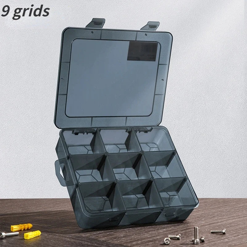 1Pcs 9-24 Grid Adjustable Tools Box Storage Plastic Storage Boxes for Jewellery Tool Parts Multifunction Tools Storage Organizer
