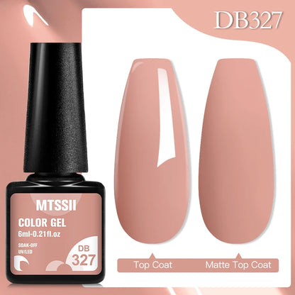 Mtssii 6ML Chocolate Color Gel Nail Polish Brown Semi Permanent UV Gel Autumn Winter Popular Soak Off Nail Art Gel Varnishes