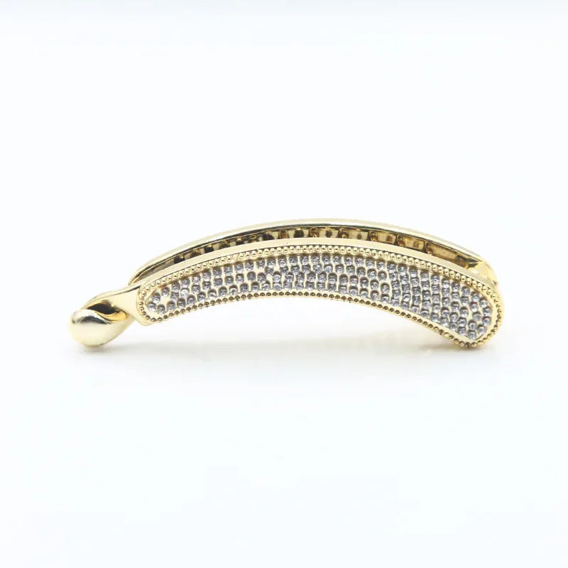 Rhinestone Banana Clip Crystal Barrette Ponytail Fixing Hairpins Hair Banana Clip Women Hair Styling Accessories Hairgrip Gifts