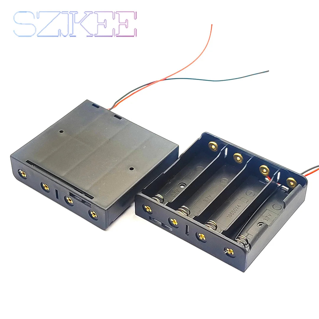 18650 Parallel 1/2/3/4/18650 Battery Holder 18650 Storage Box Case 18650 Parallel Battery Box 3.7V