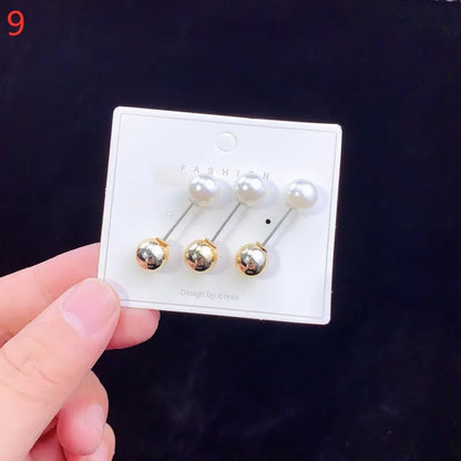 6pc Pearl Brooches Set Waist Buckle Cardigan Jeans Button Brooch Pins Women Sweater Coat Anti Fall Pearls Clothes Pin Decoration