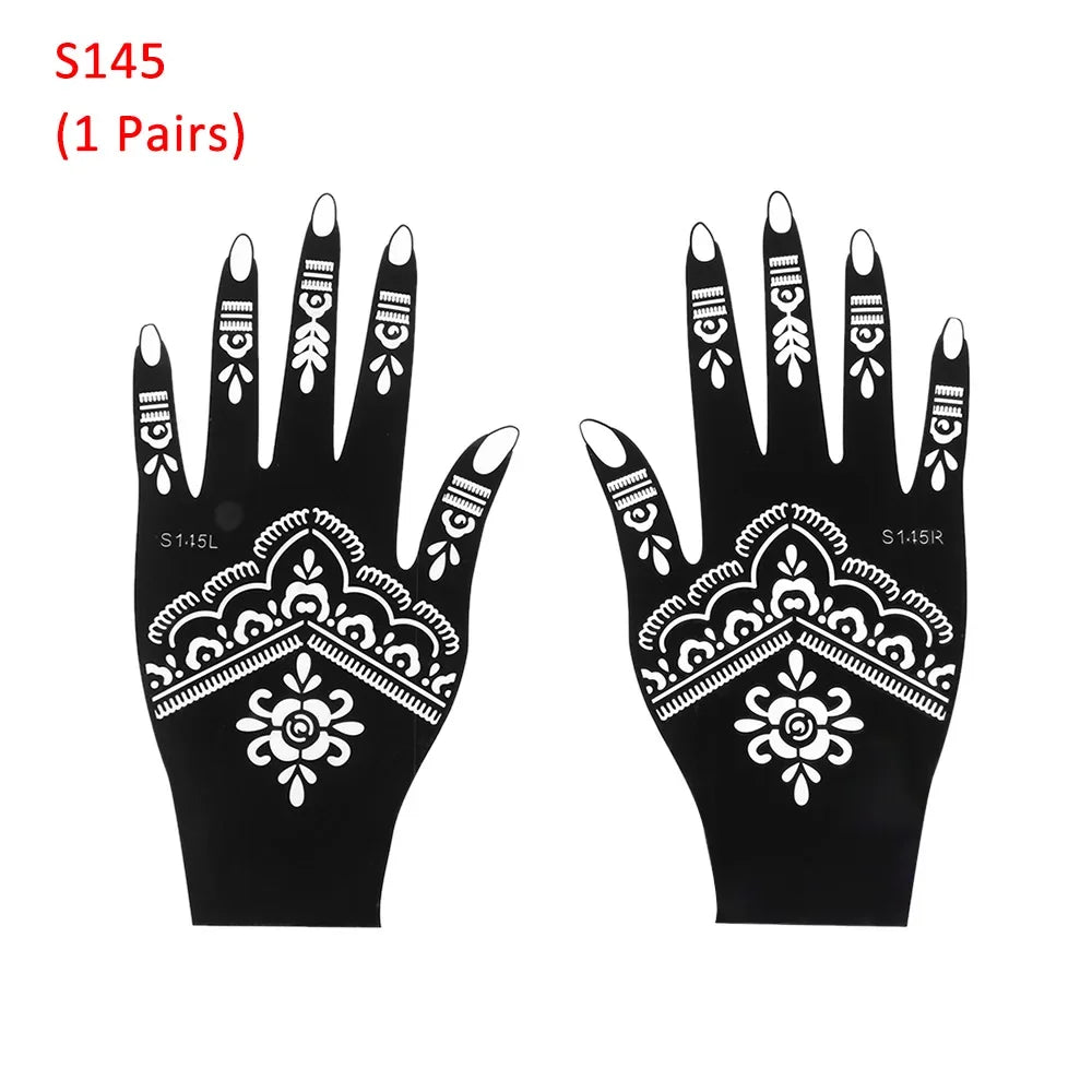 2025 New Professional Henna Stencil Temporary Hand Tattoo Body Art Sticker Template Wedding Tool Flower Tattoo Stencil