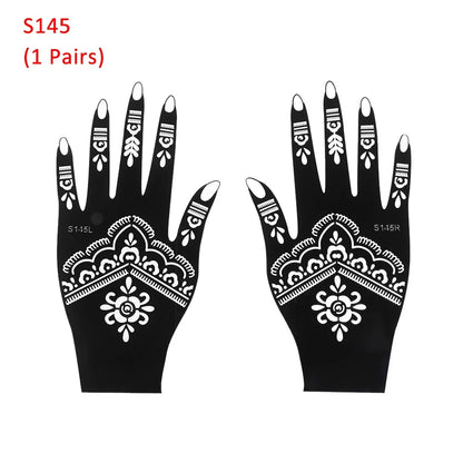 2025 New Professional Henna Stencil Temporary Hand Tattoo Body Art Sticker Template Wedding Tool Flower Tattoo Stencil