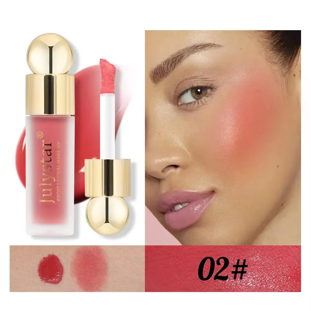 Natural Blusher Cute Korean Makeup for Women Liquid Blush Waterproof Multi-purpose Facial Nourishing Blush Stick Cheek