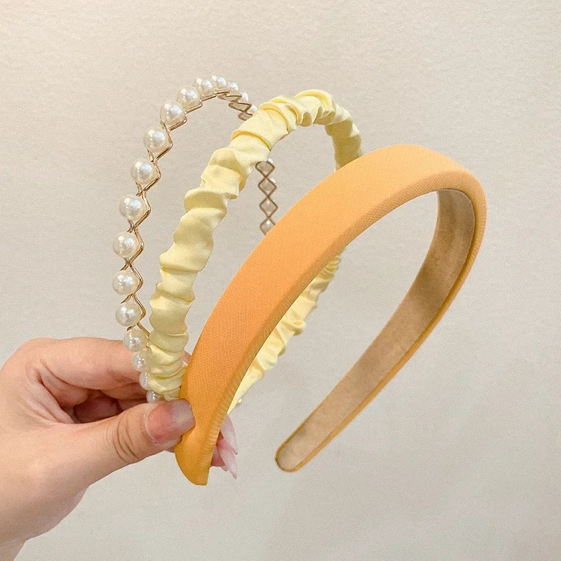 3pcs Set Fashion Girls Women Cloth Hair Bands Headdress Headband Girls Hairband Hair Hoop Female Hair Accessories Headwear