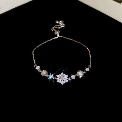 Rhinestone Round Clasp Bracelet for Women Personality Colorful Bracelets Temperament Light Luxury Posh Accessories Wholesale