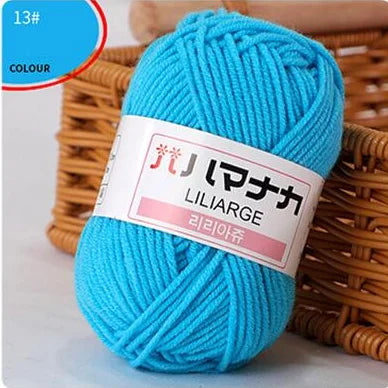 25G Milk Sweet Soft Baby Cotton Knitting Wool Thick Fiber Yarn Velvet Hand Threads for Knitting Wool Crochet Yarn for DIY Sweate