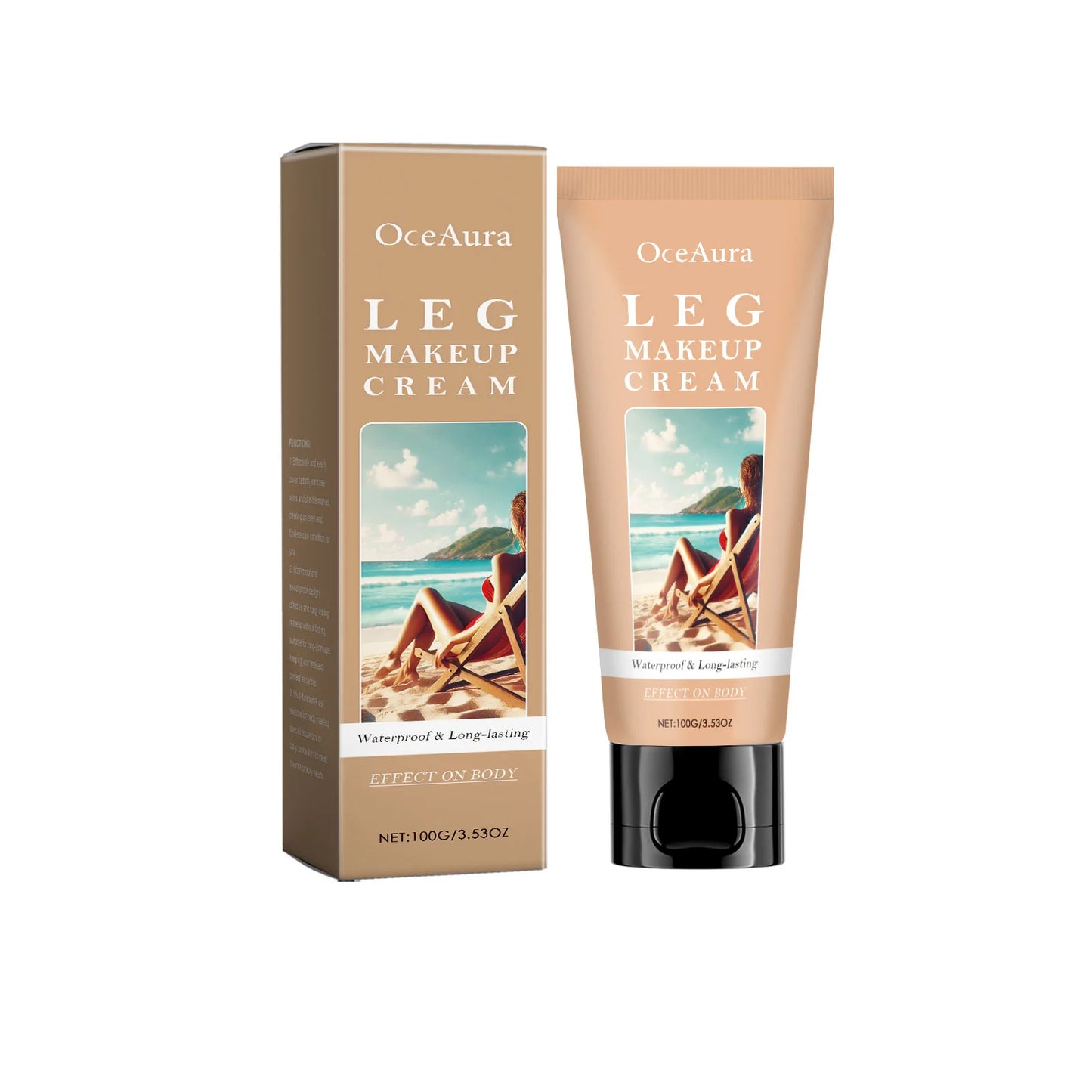 Leg Makeup Body Lotion Long-Lasting Waterproof Anti-Transfer Concealer Even Skin Tone Wheat Tan Brown Liquid Bronze Foundation