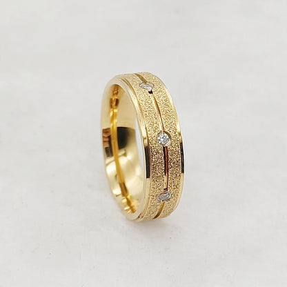 Couple Wedding Rings For Men Lover's Alliance Male Female Ringe Anniversary Stainless Steel Jewelry Ring Woman Gold Color