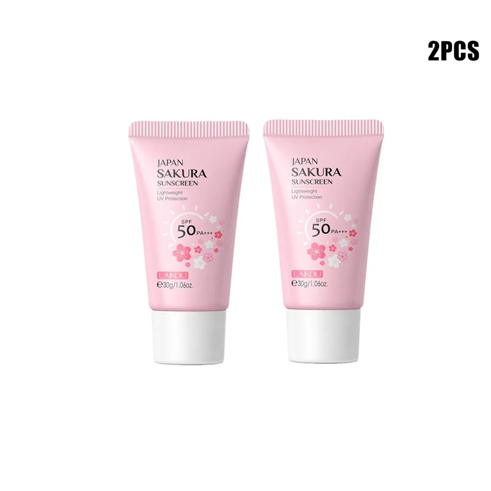 Sakura Skin Care Set Face Cream Serum Toner Facial Cleanser Sunscreen Eye Cream Face Skin Care Set Product Gift Daily Skin Care
