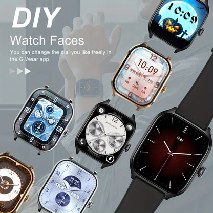 LAXASFIT 2025 New Smart Watch H9 Bluetooth Calls Men Women Smartwatches Fitness Bracelet Custom Watch Face