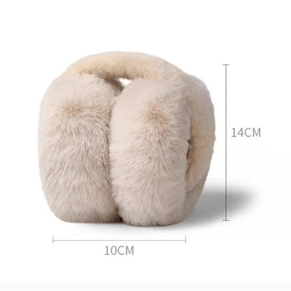 Fashion Portable Earmuffs Outdoor Cold Protection Women Men Faux Fur Ear-Muffs Foldable Soft Plush Earflaps Winter Accessories